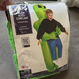 Morphe Inflatable Alien Costume for Kids - Green and Black